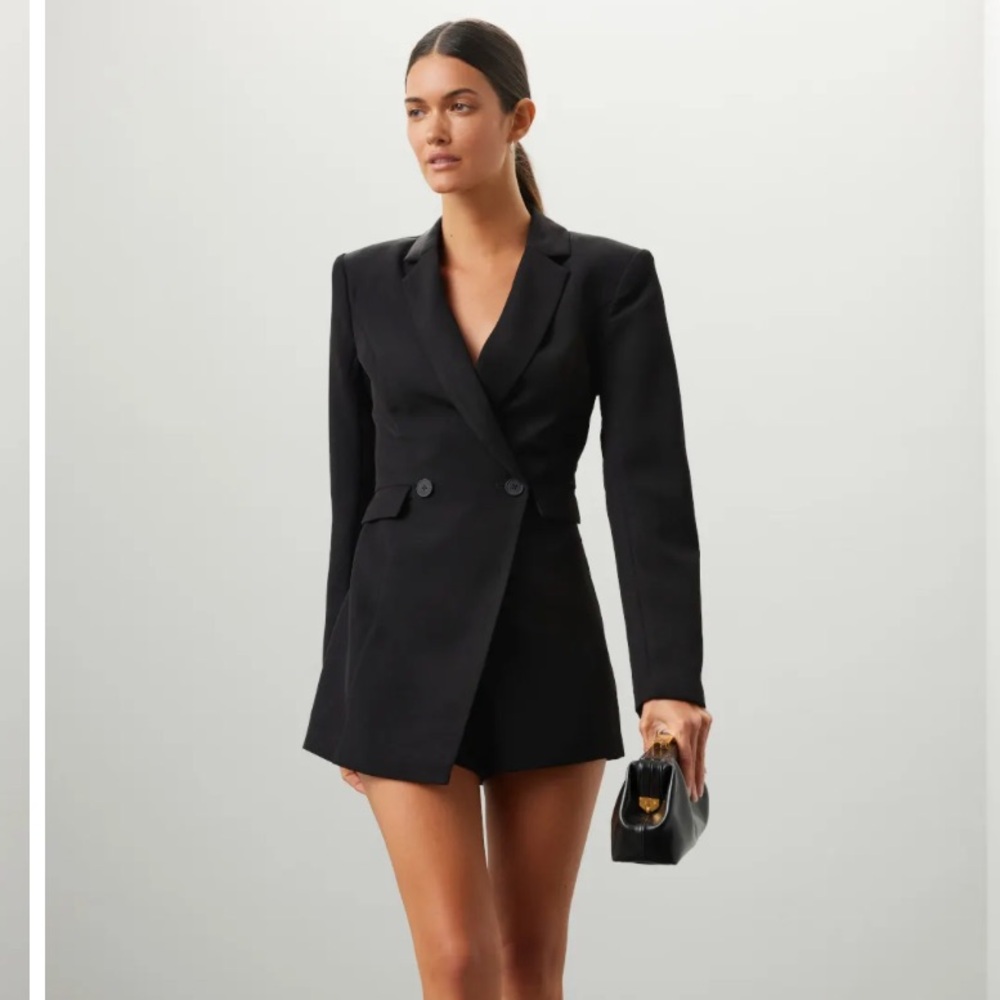 Nordstrom Black Tailored Blazer Romper